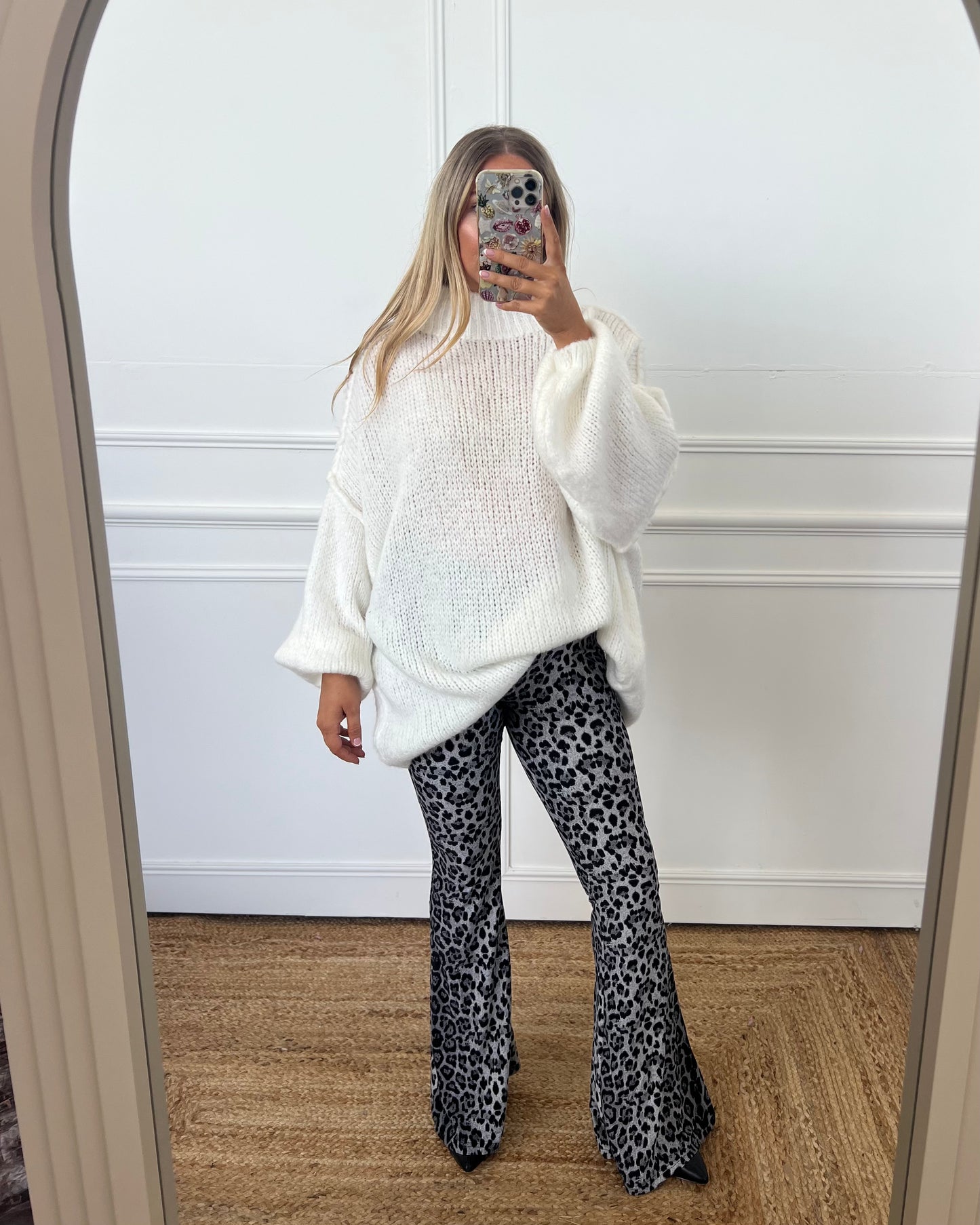 LEOPARD BELL BOTTOM STRETCHY LEGGING