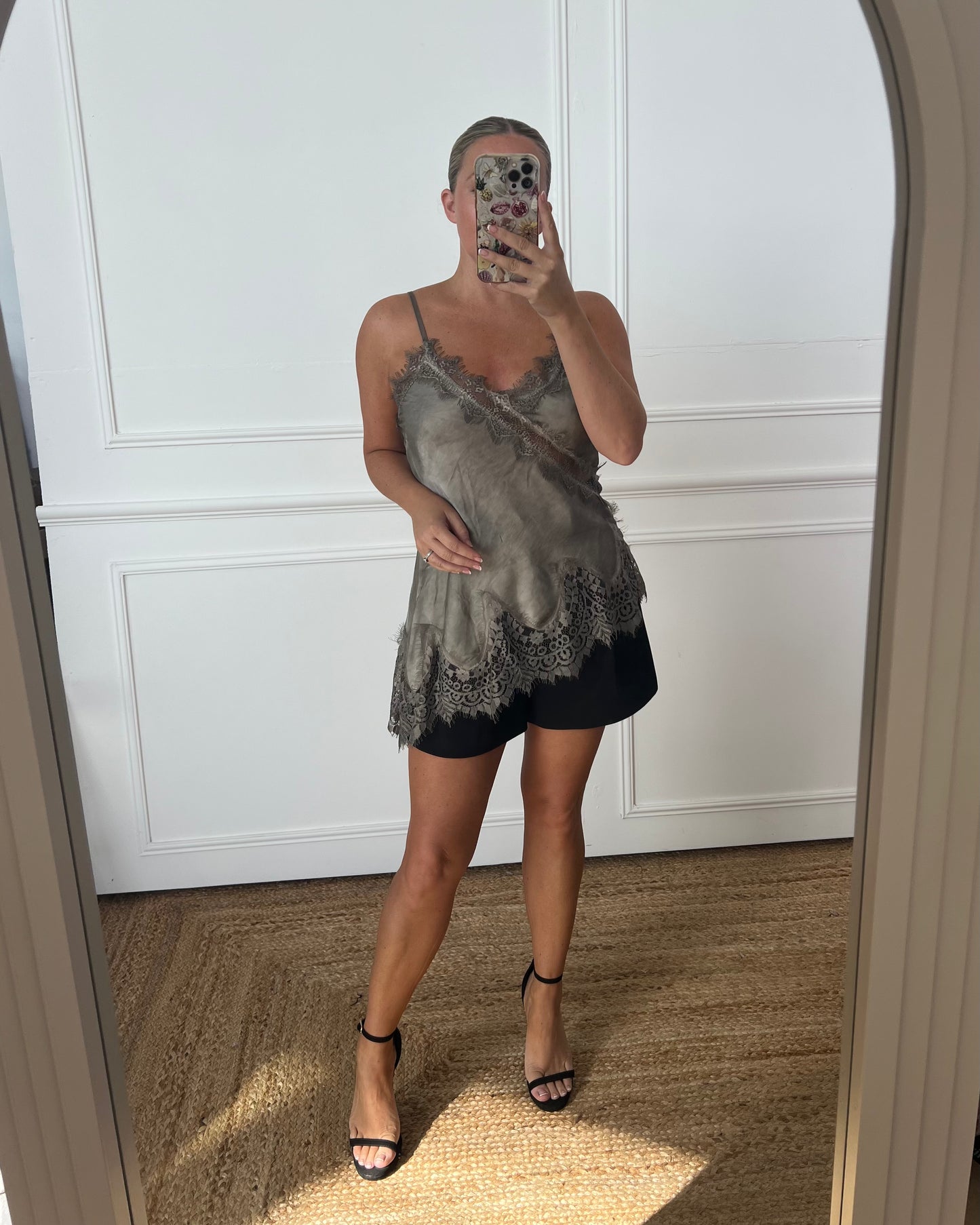 SATIN LACE CAMISOLE TOP