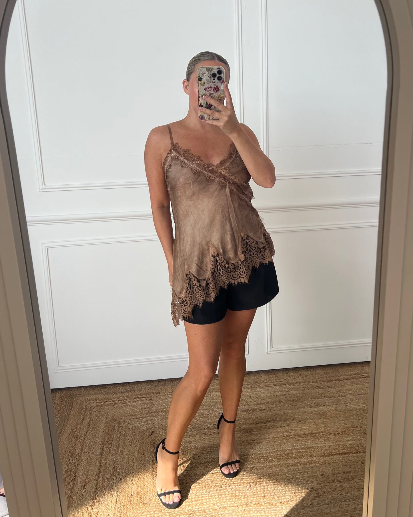 SATIN LACE CAMISOLE TOP