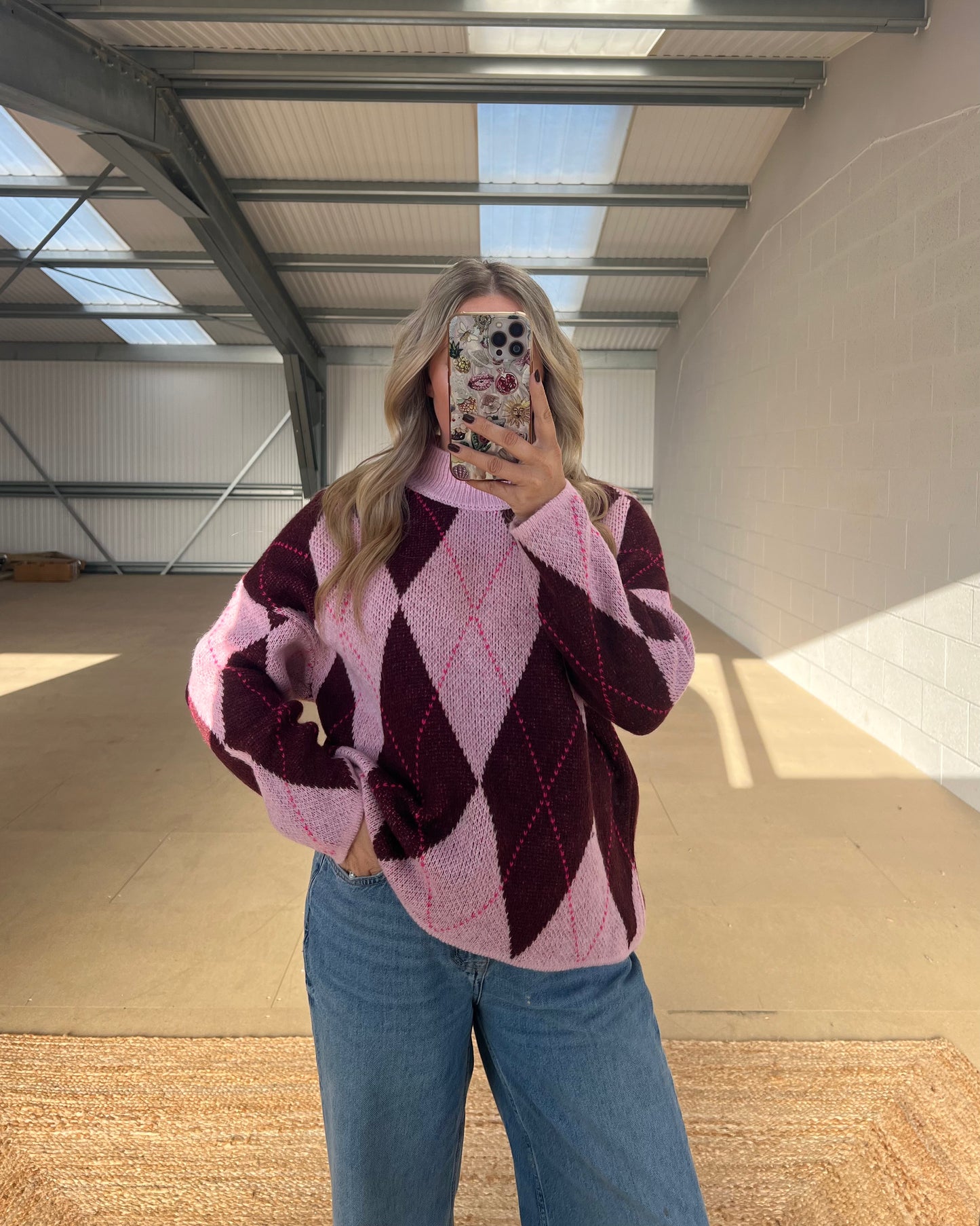 ARGYLE KNIT JUMPER