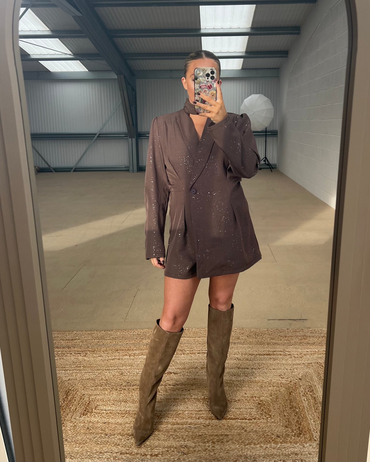 SPARKLE BLAZER PLAYSUIT