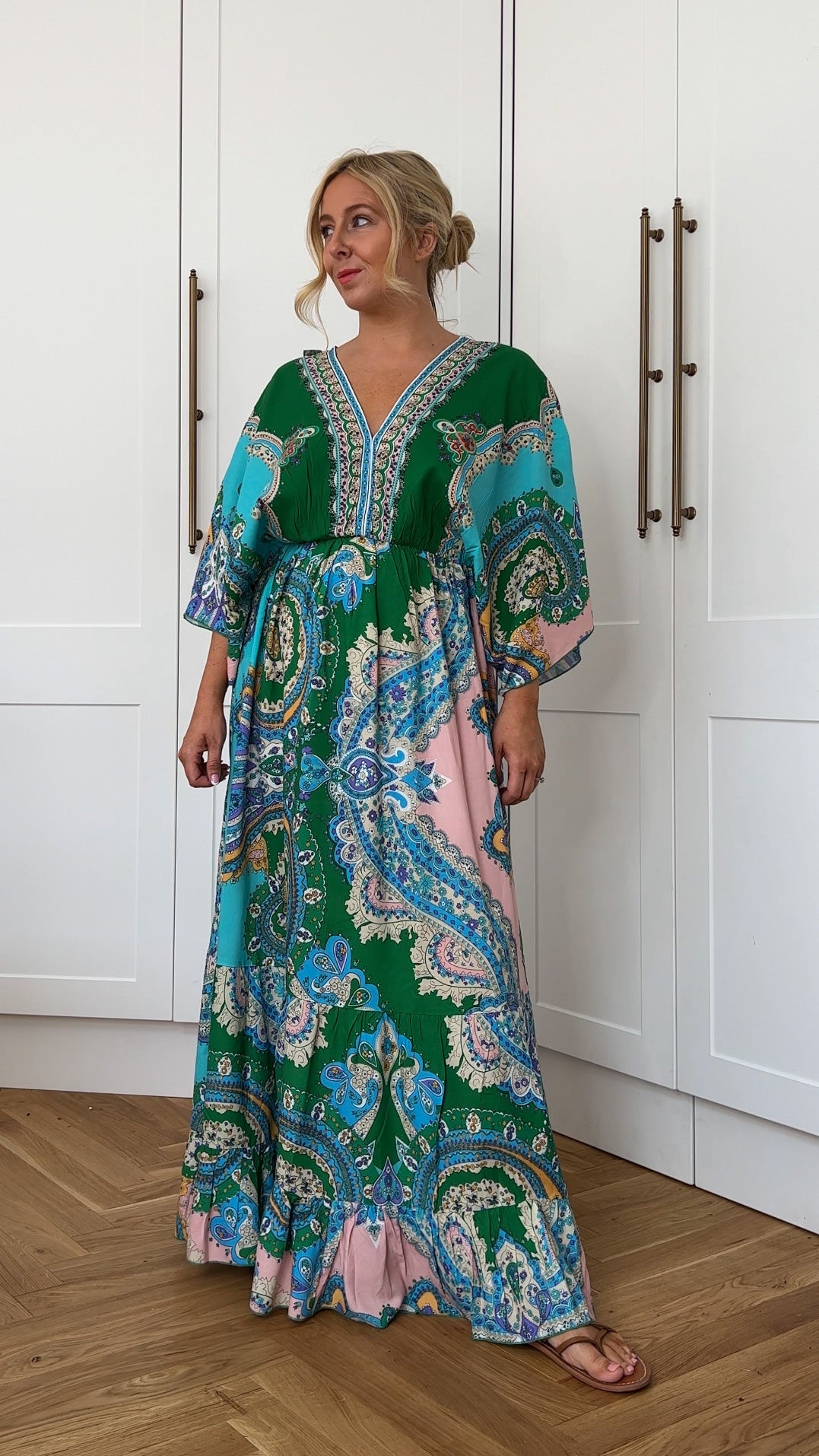 FLUTTER SLEEVE MAXI DRESS