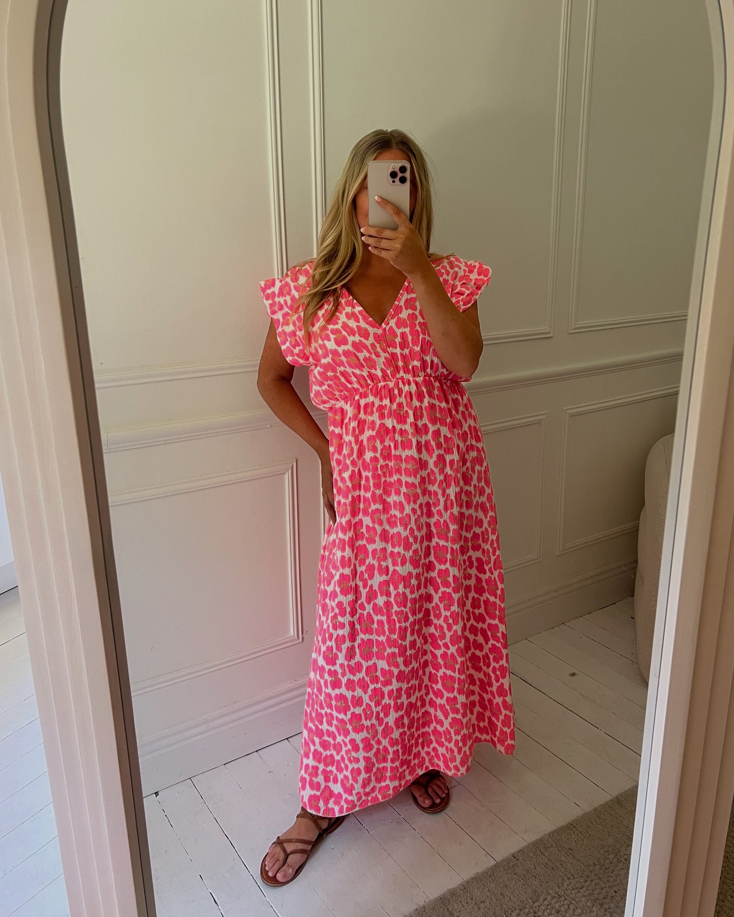 CHEESECLOTH LEOPARD PRINT DRESS