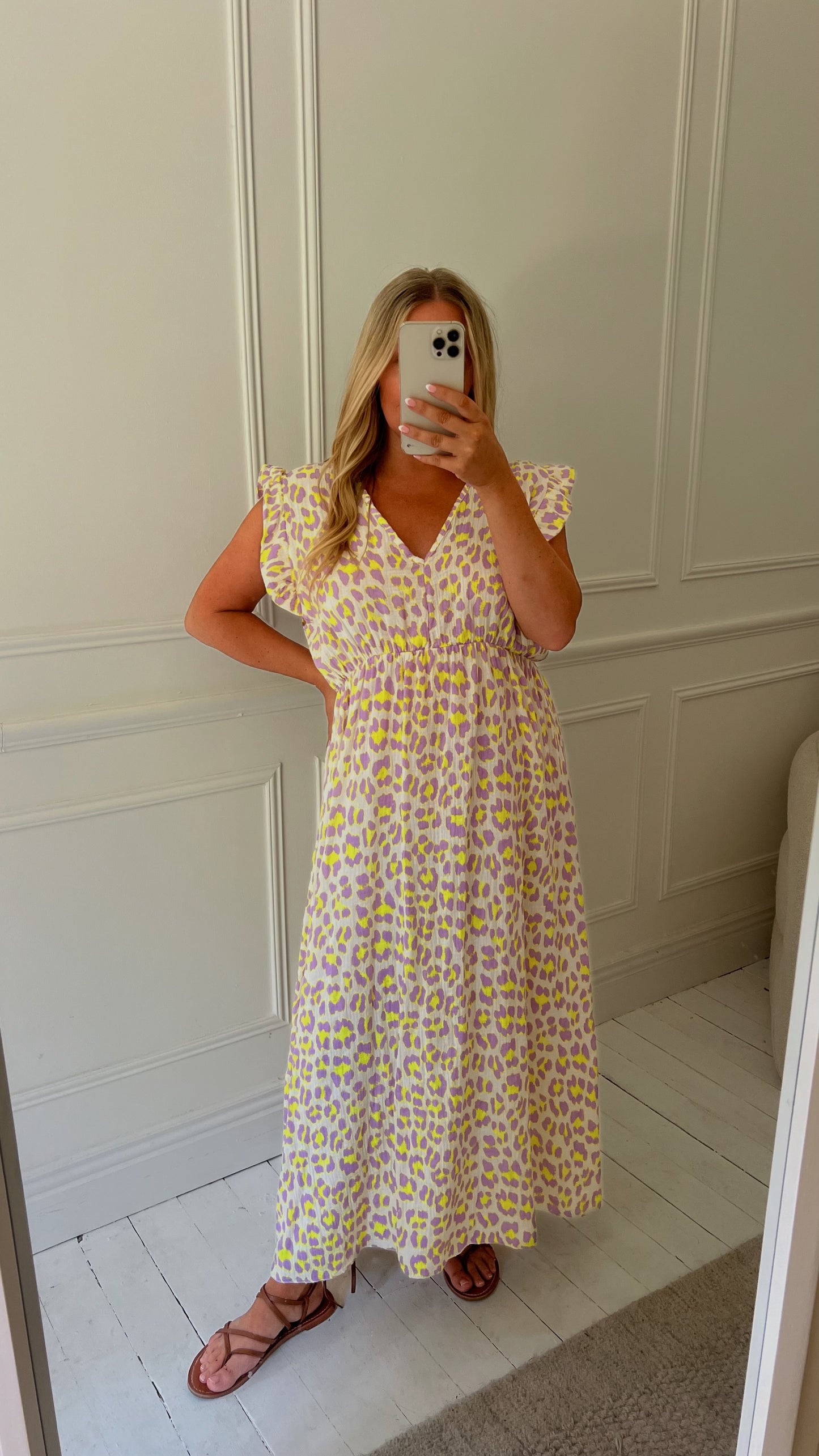 CHEESECLOTH LEOPARD PRINT DRESS
