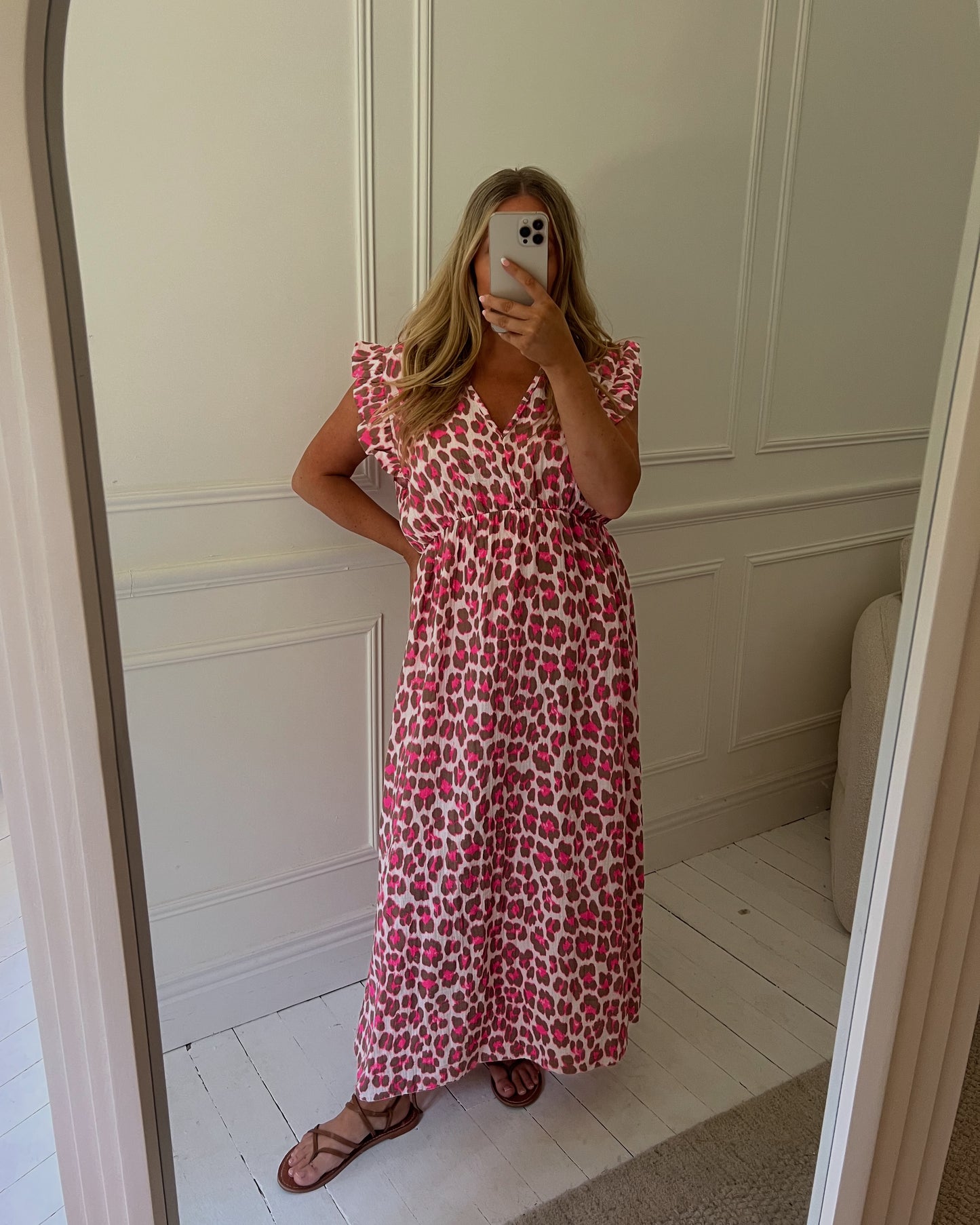 CHEESECLOTH LEOPARD PRINT DRESS