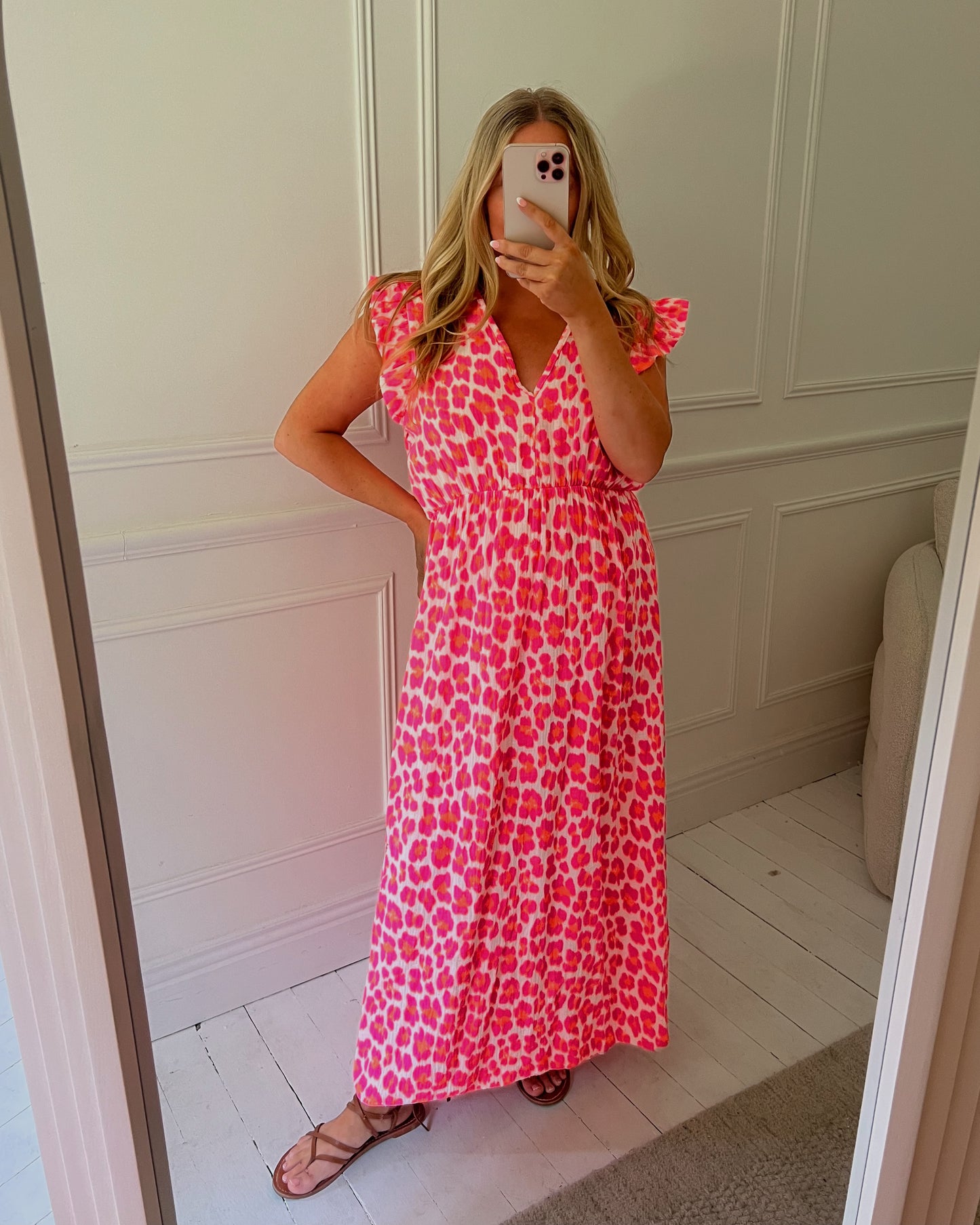 CHEESECLOTH LEOPARD PRINT DRESS