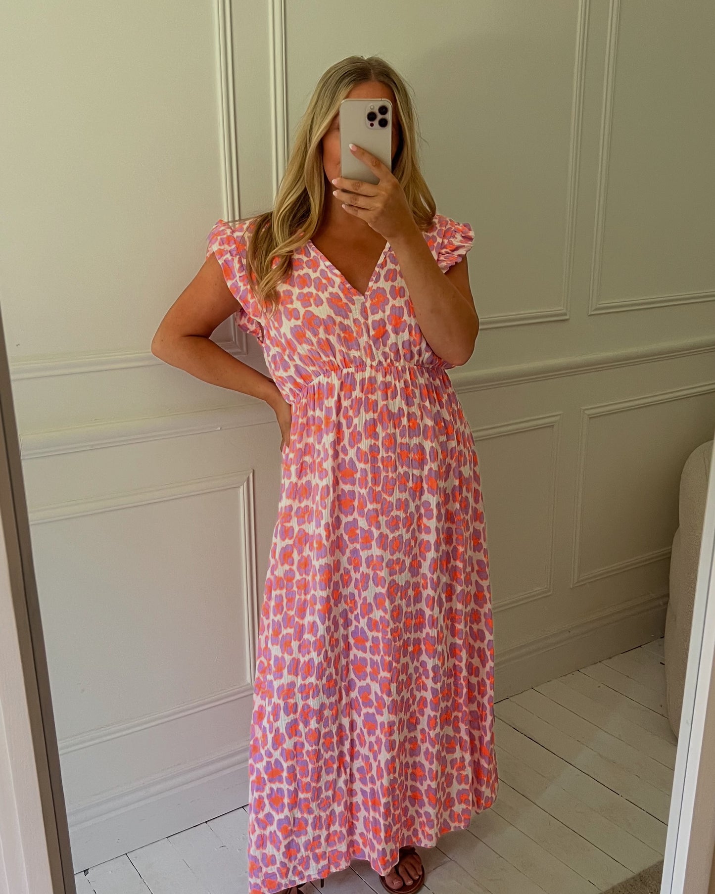 CHEESECLOTH LEOPARD PRINT DRESS