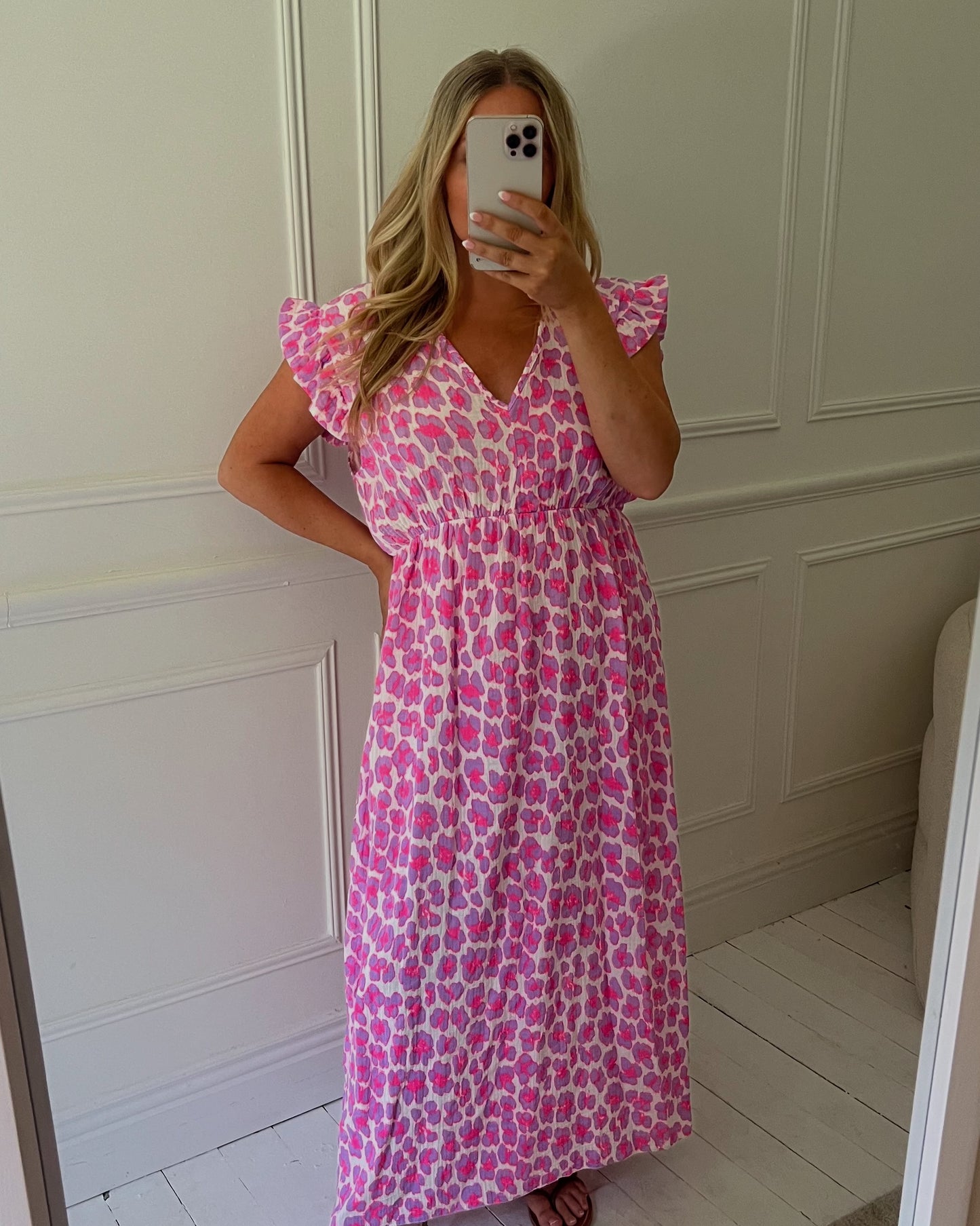 CHEESECLOTH LEOPARD PRINT DRESS