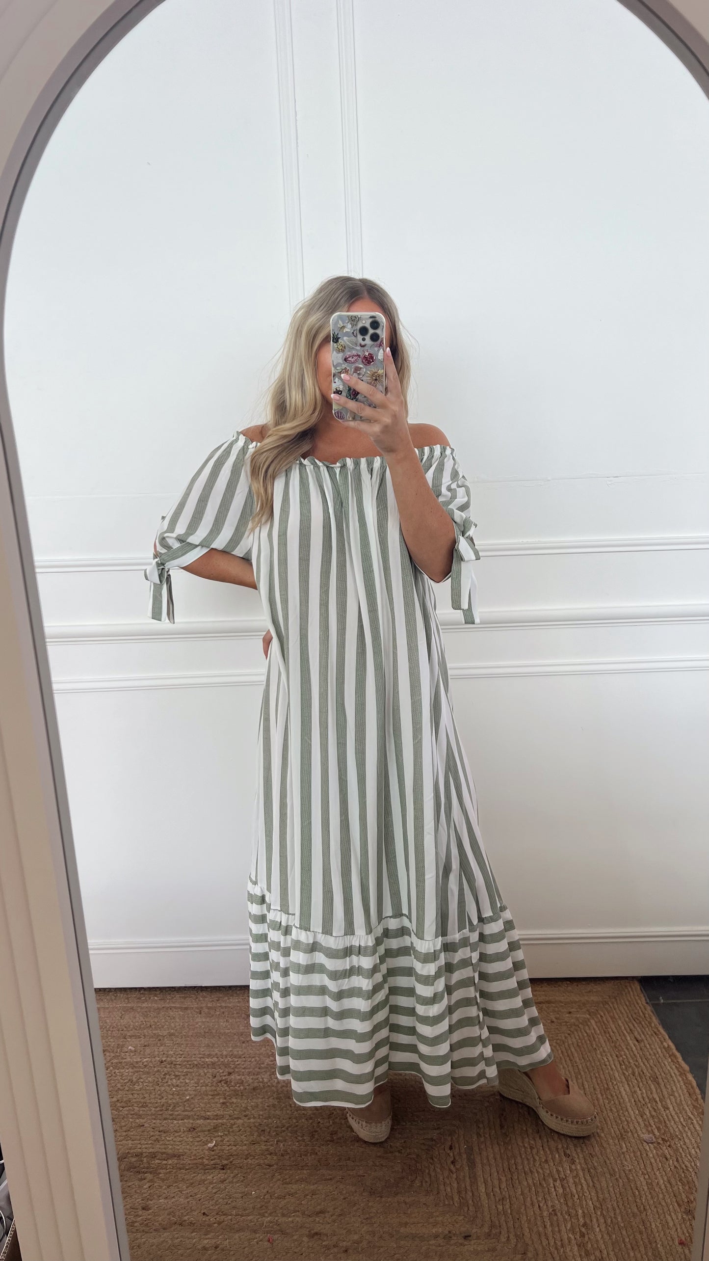 BARDOT STRIPE MAXI DRESS