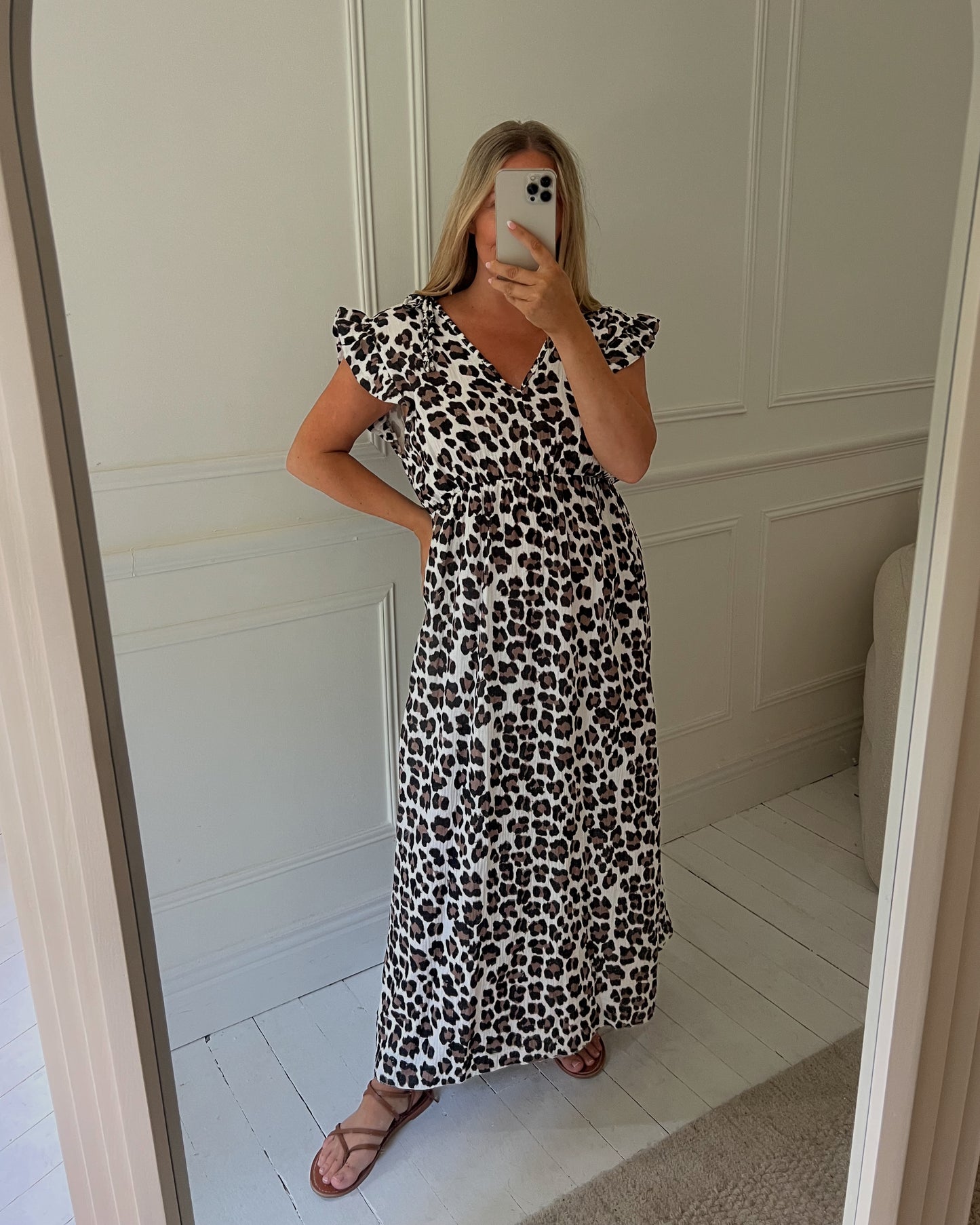 CHEESECLOTH LEOPARD PRINT DRESS