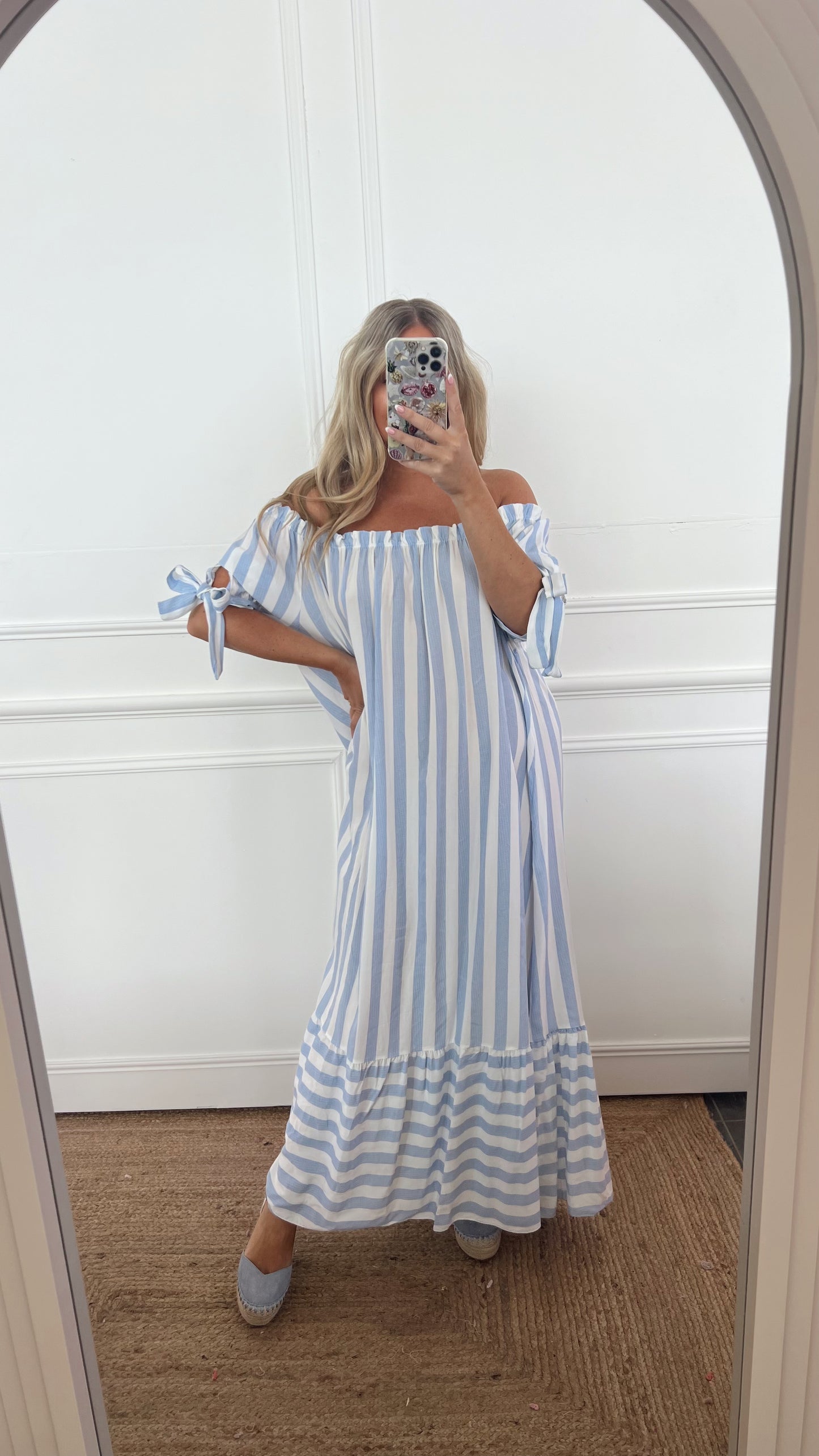 BARDOT STRIPE MAXI DRESS