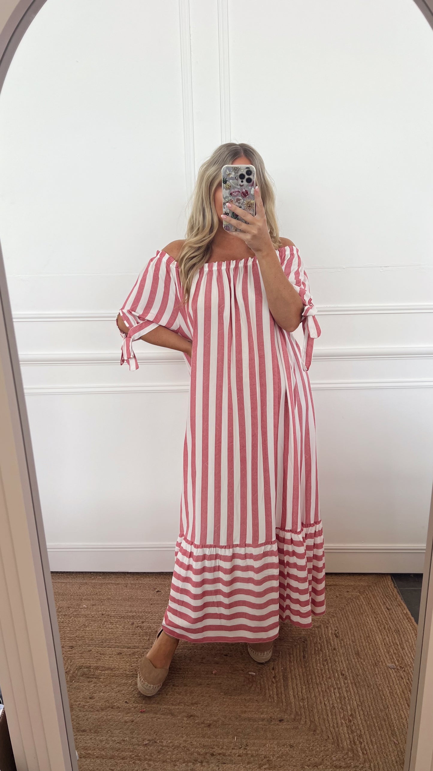 BARDOT STRIPE MAXI DRESS