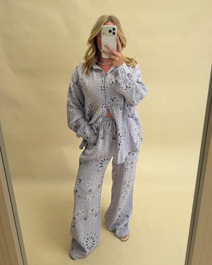 BANDANA PRINT TROUSER AND SHIRT SET