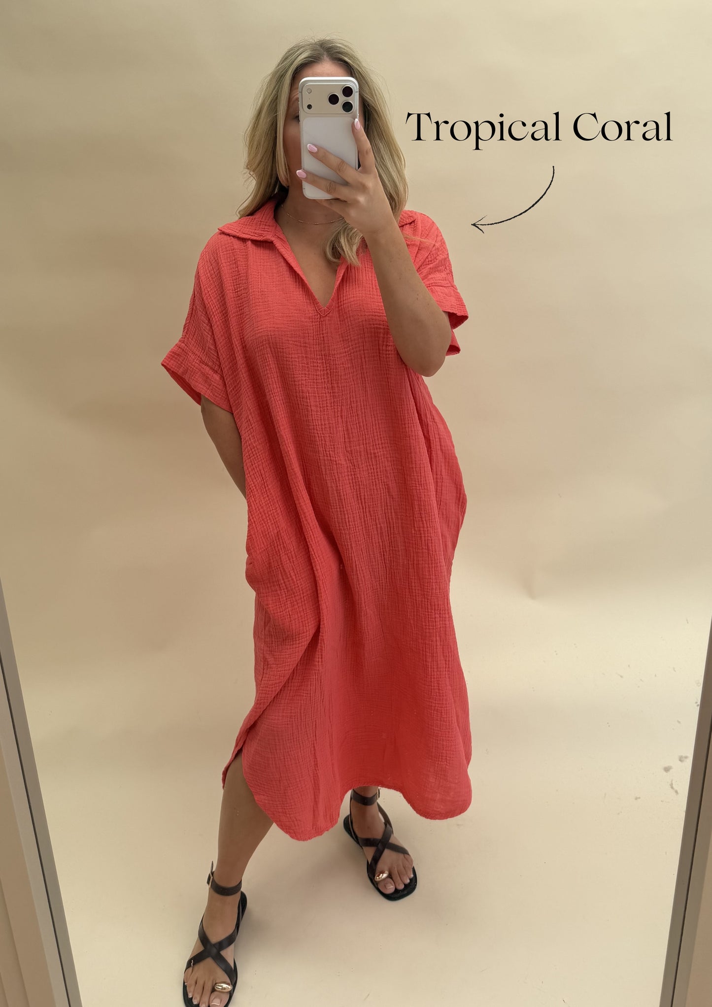 Kaftan Inspired Cotton Dress