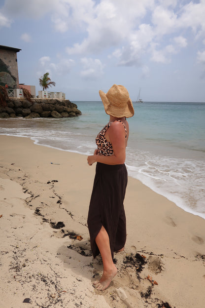 SPLIT-LEG PALAZZO TROUSERS