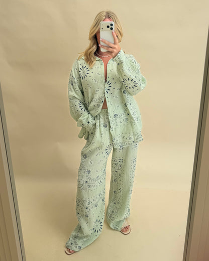 BANDANA PRINT TROUSER AND SHIRT SET
