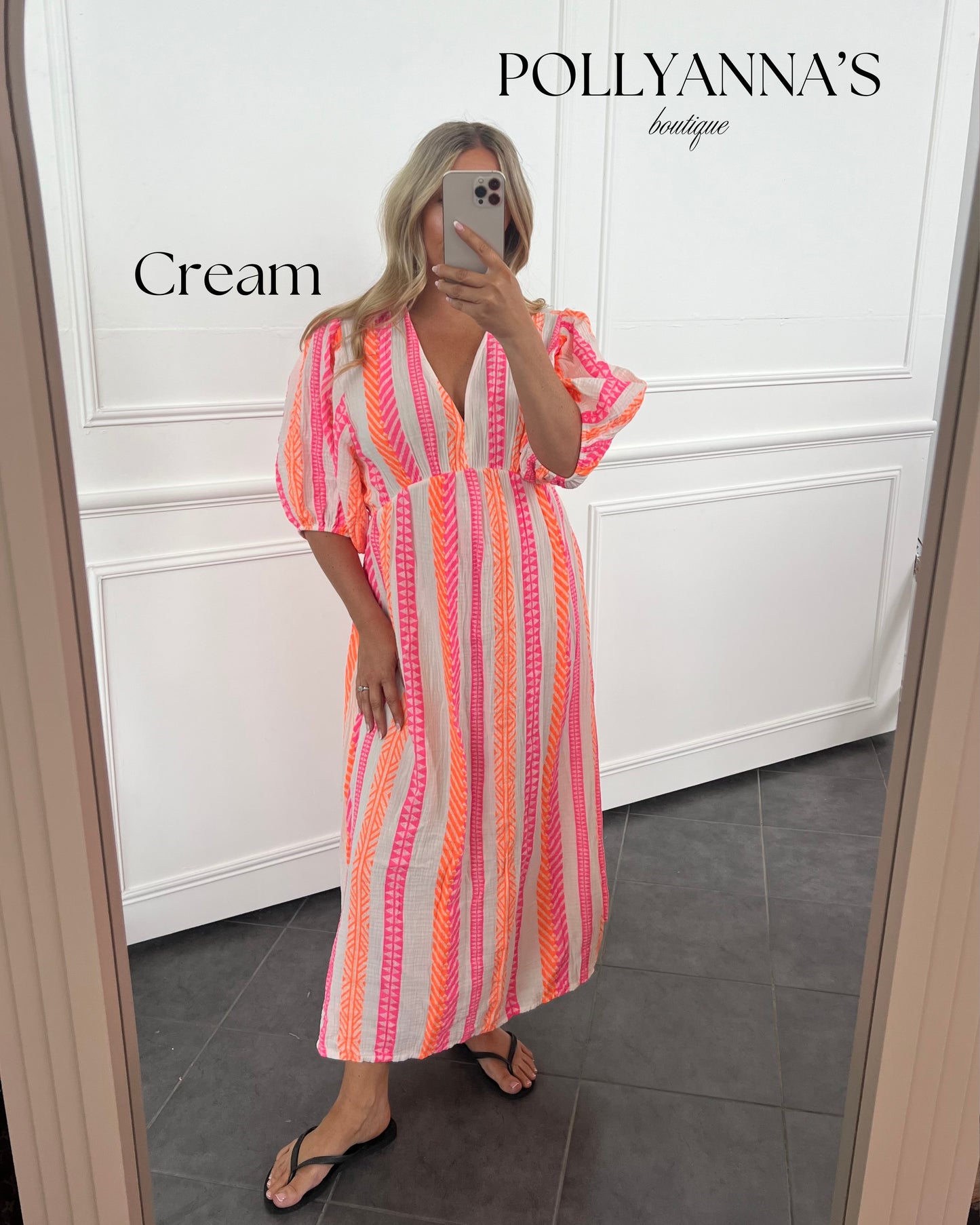 AZTEC PRINT CHEESECLOTH COTTON DRESS