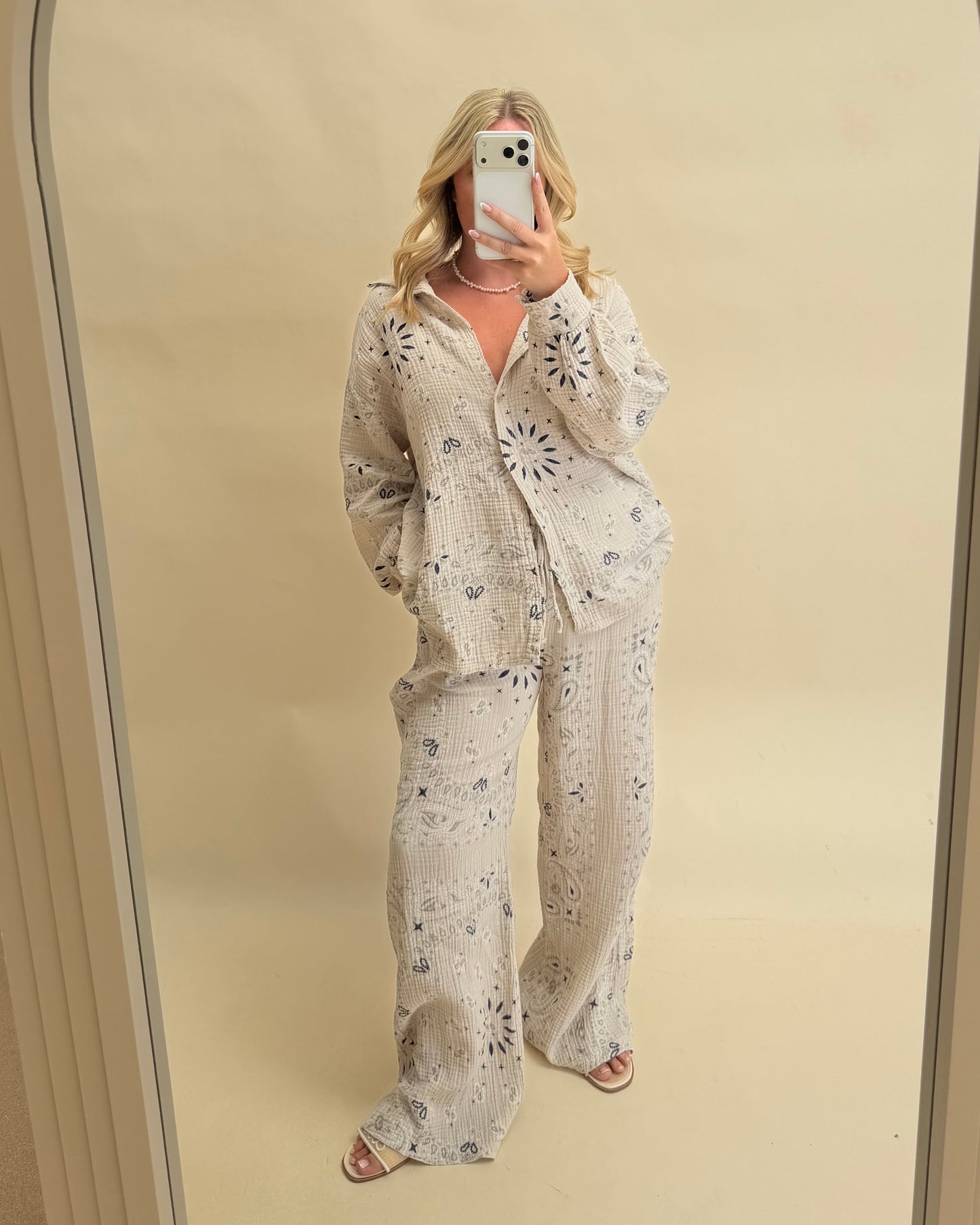 BANDANA PRINT TROUSER AND SHIRT SET