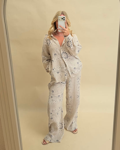 BANDANA PRINT TROUSER AND SHIRT SET