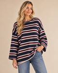 Ottie Striped Long Sleeve Cotton Top