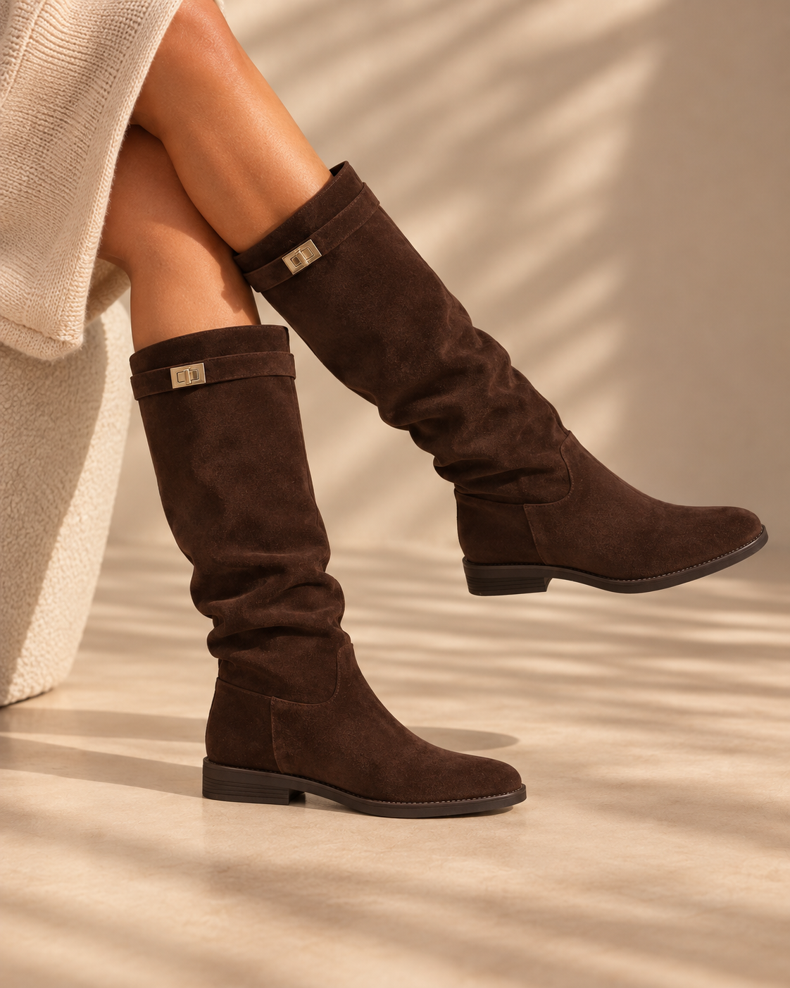 SUEDE KNEE BOOTS