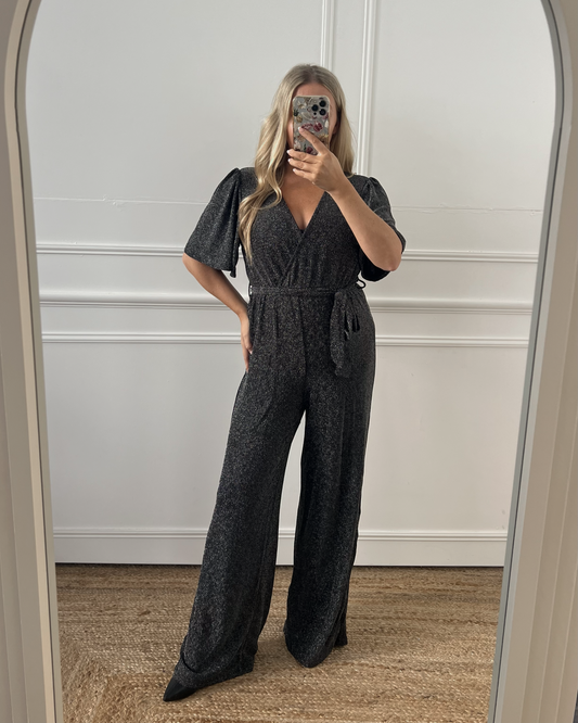 SHIMMER ANGEL SLEEVE JUMPSUIT
