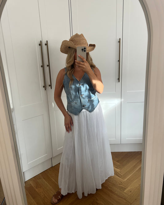 BOHO COTTON MAXI SKIRT