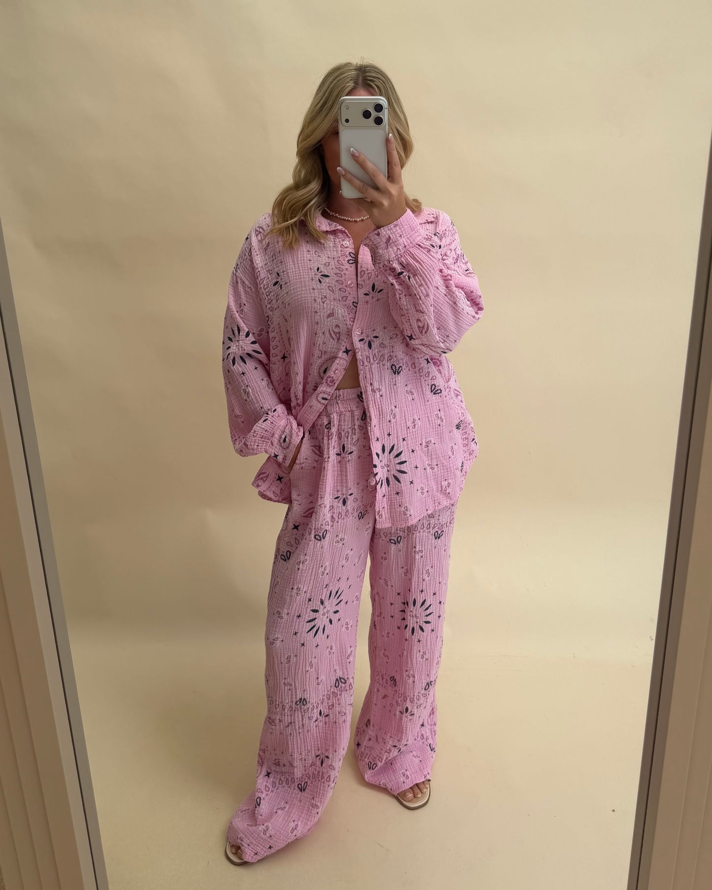 BANDANA PRINT TROUSER AND SHIRT SET