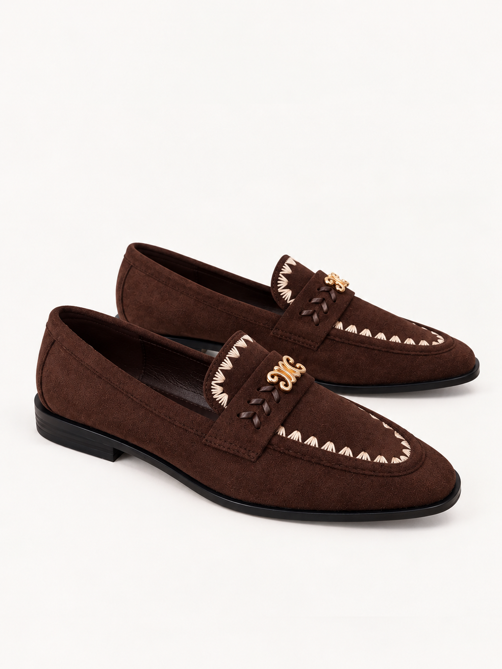 LOAFERS WITH EMBROIDERED DETAIL