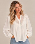CREAM FLORAL BOHO SHIRT