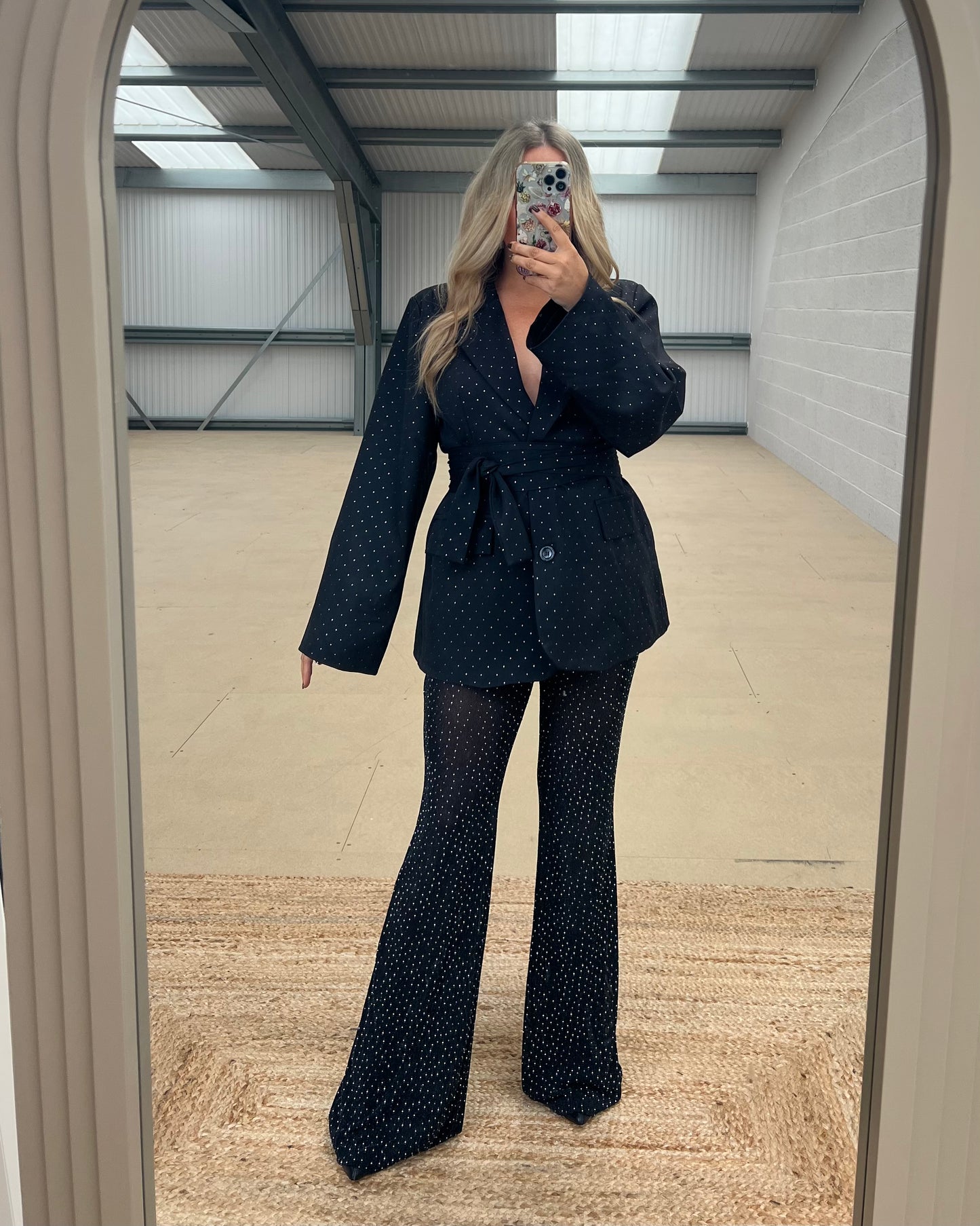 SPARKLE BLAZER WITH BELT