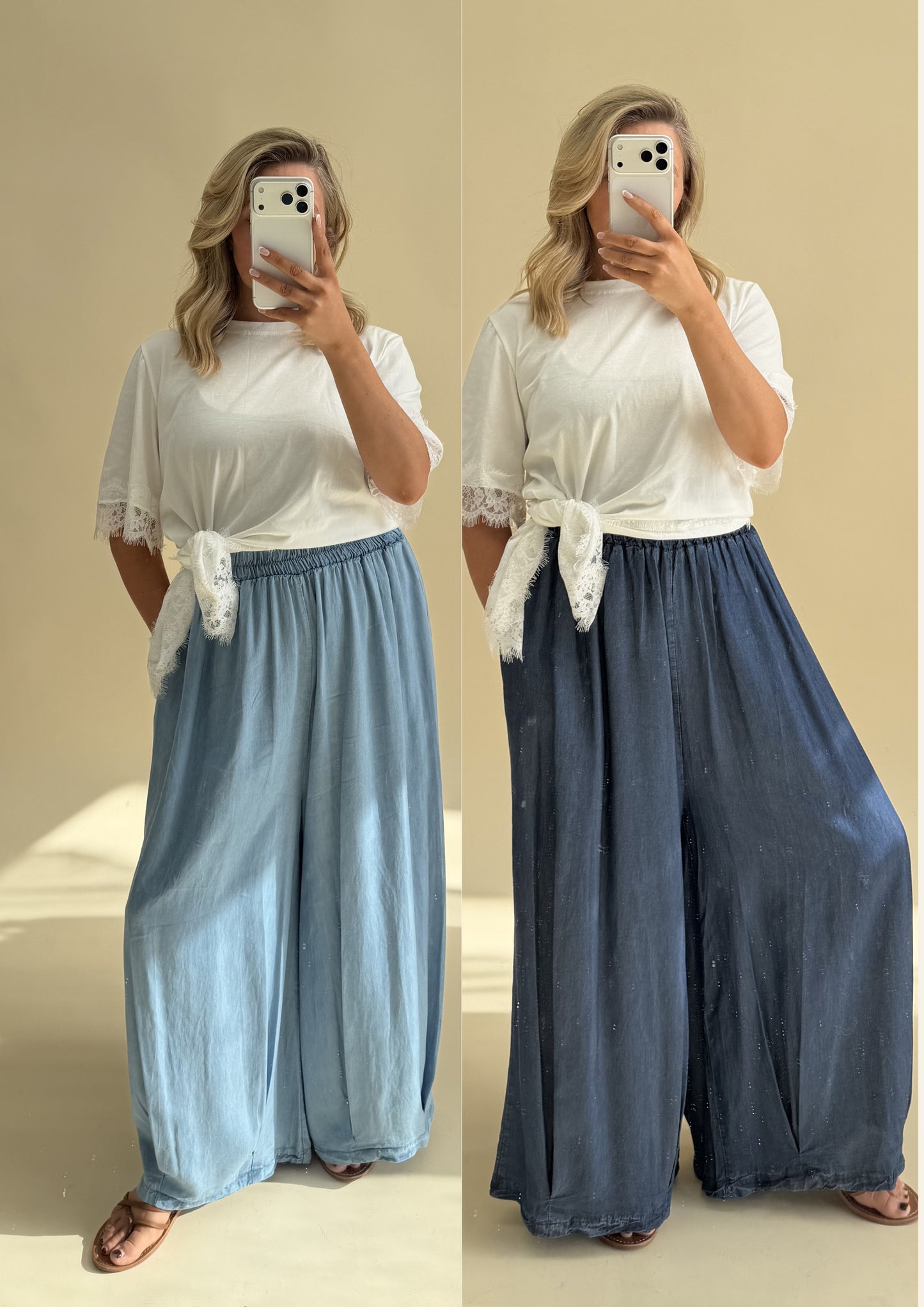 WIDE LEG CULOTTES - 100% TENECL