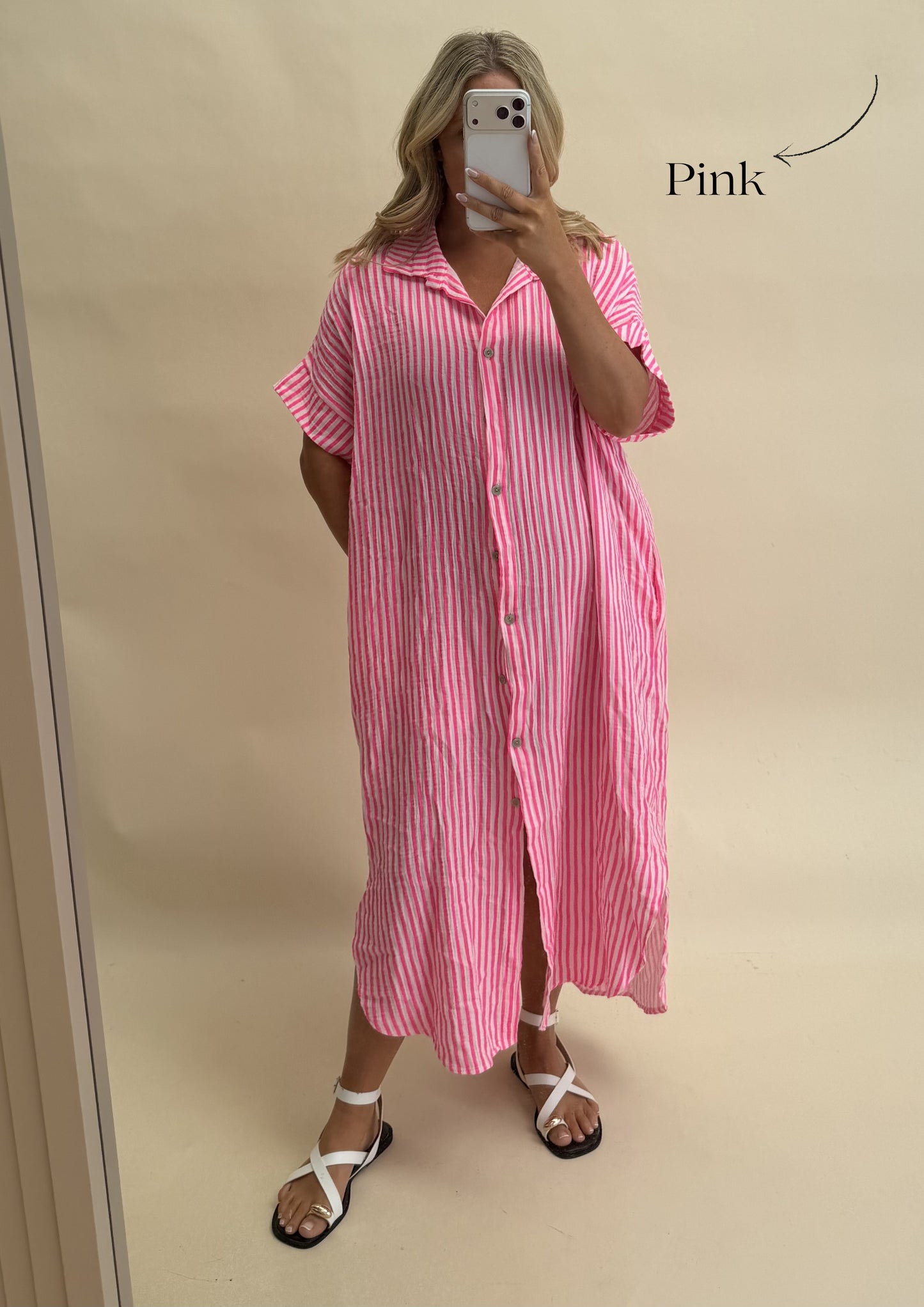 SHIRT KAFTAN COTTON DRESS