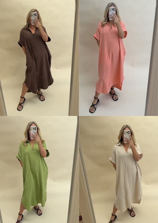 Kaftan Inspired Cotton Dress