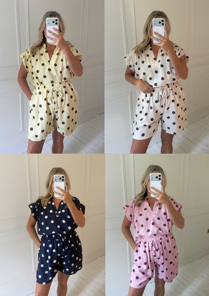 POLKA DOT SHORT CO-ORD SET