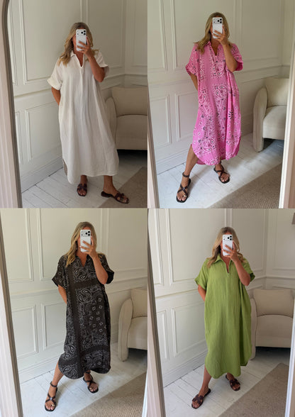 Kaftan Inspired Cotton Dress