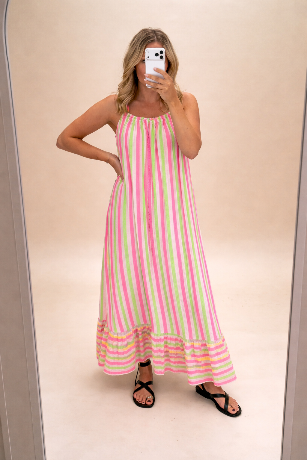 FLOATY CHEESECLOTH DRESS