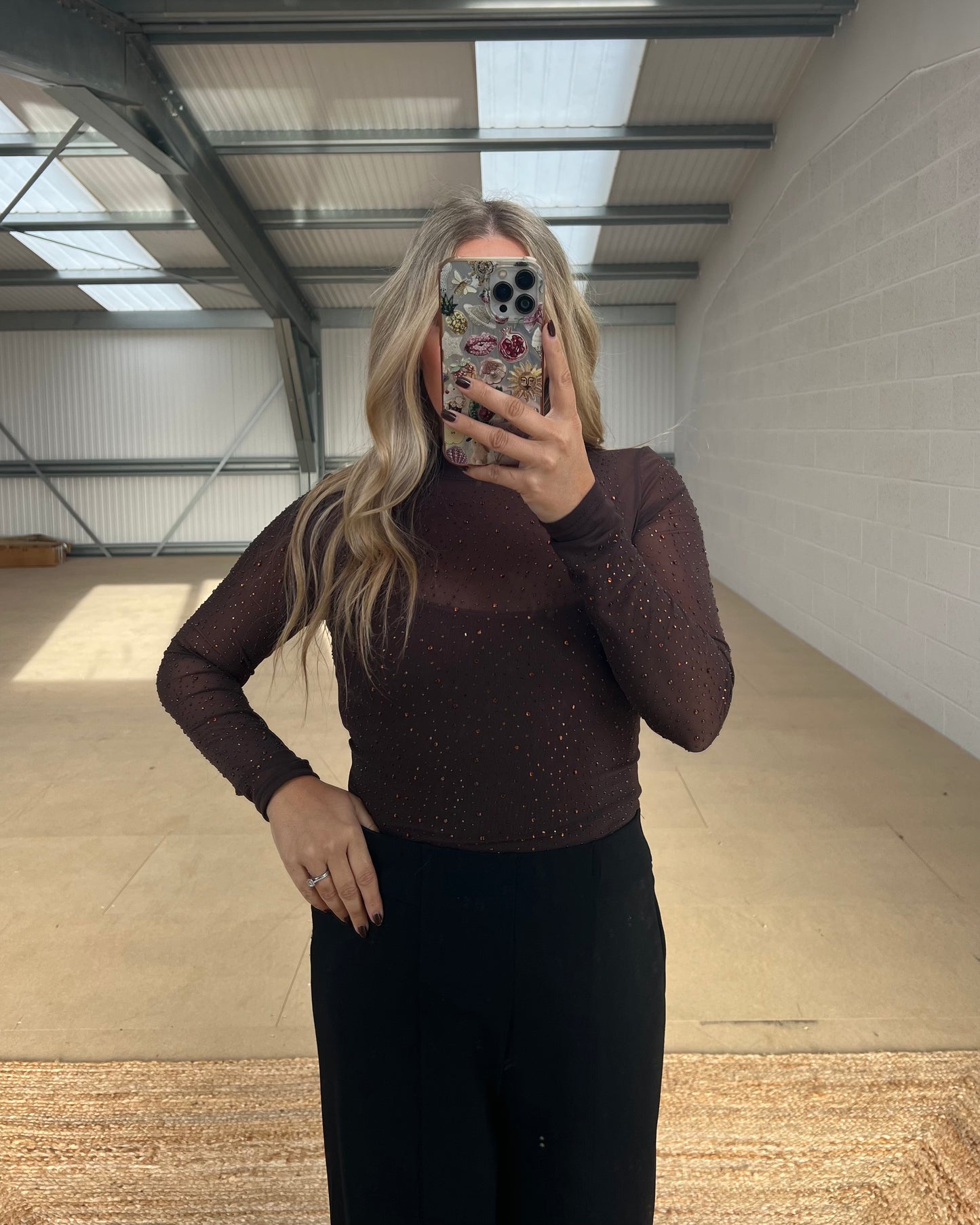 CRYSTAL MESH BODYSUIT