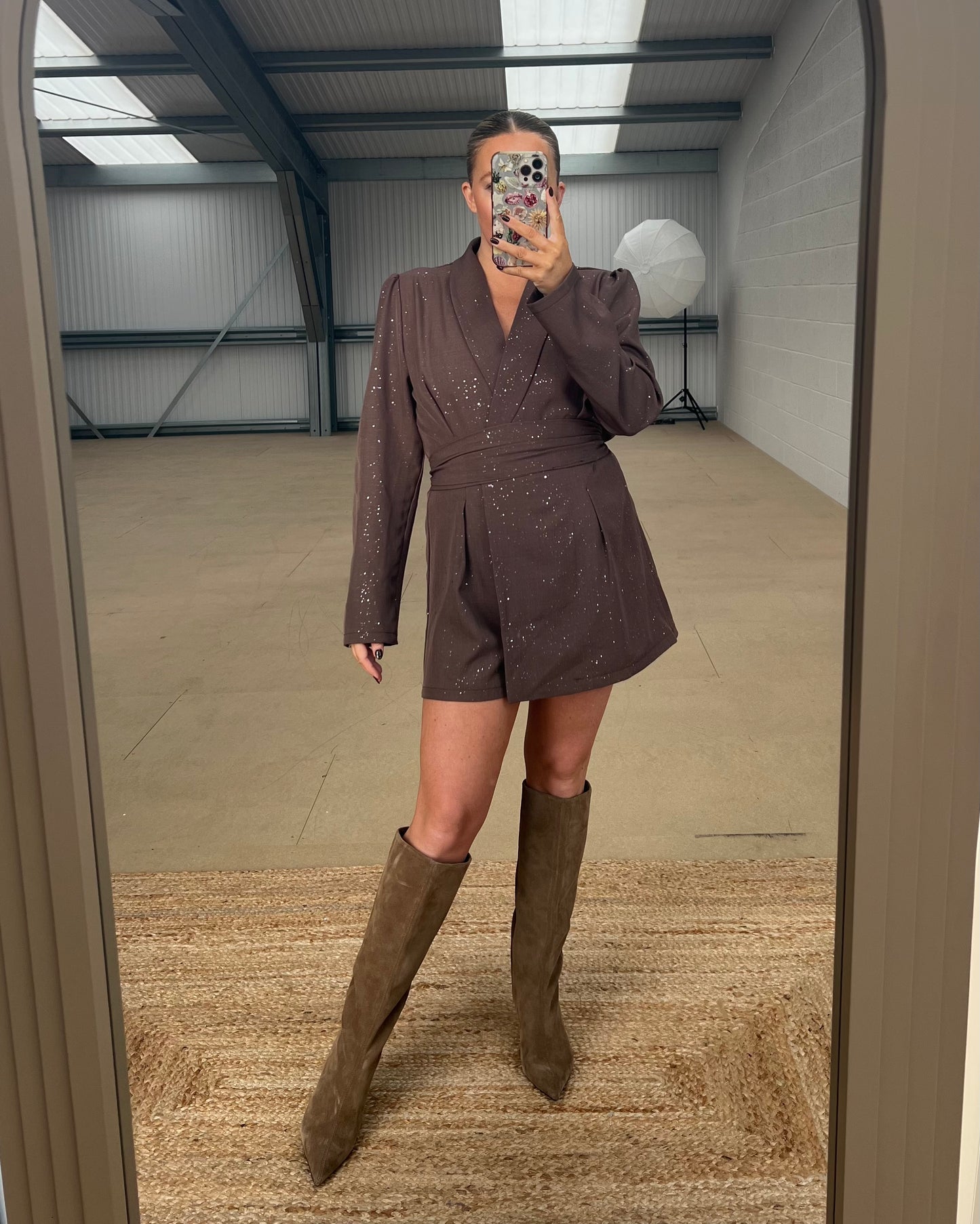 SPARKLE BLAZER PLAYSUIT