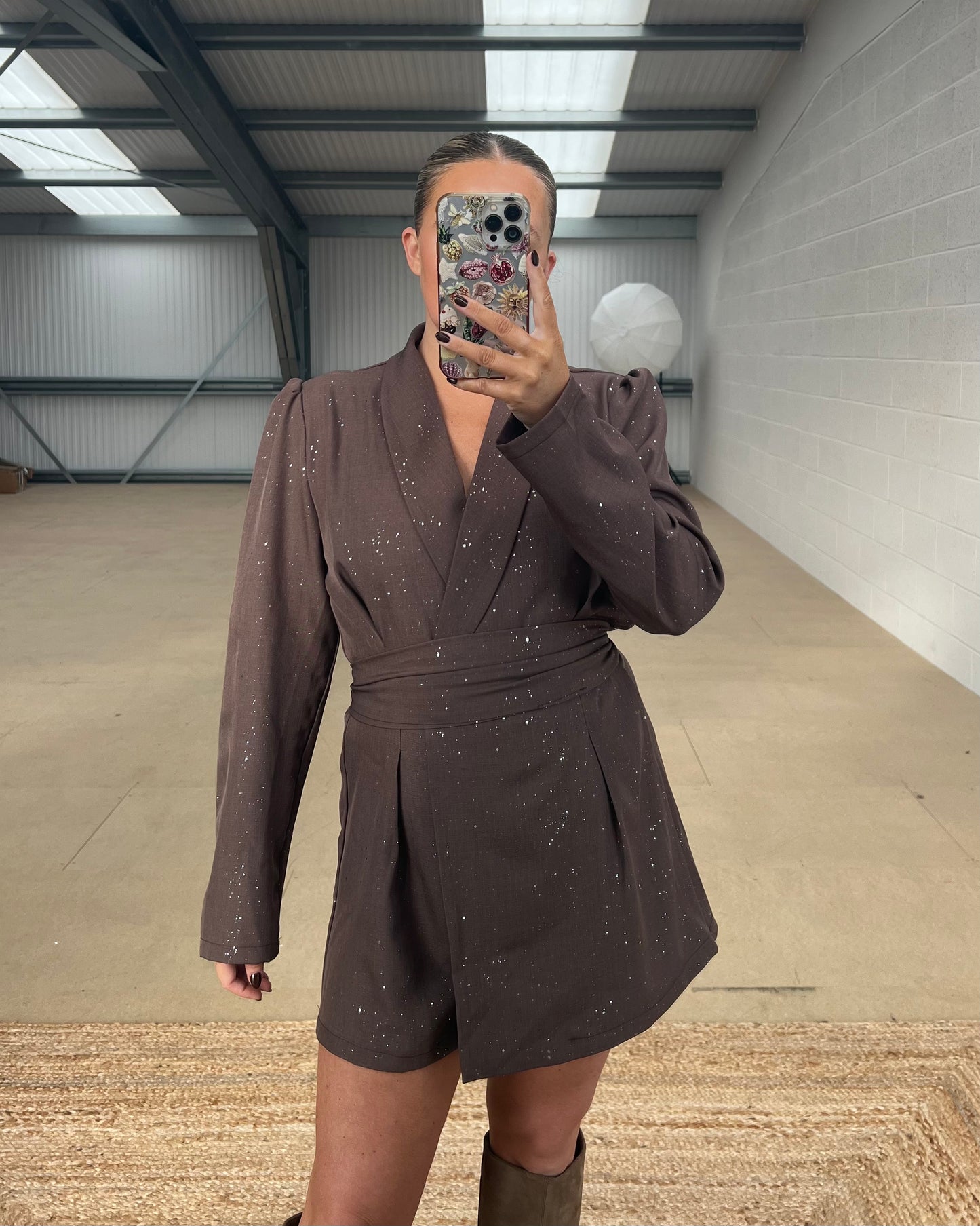 SPARKLE BLAZER PLAYSUIT