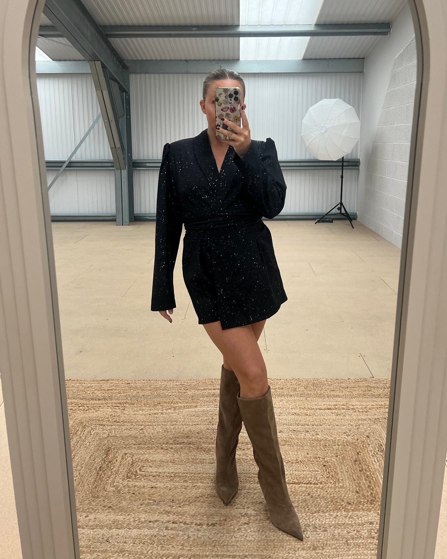 SPARKLE PLAYSUIT BLAZER