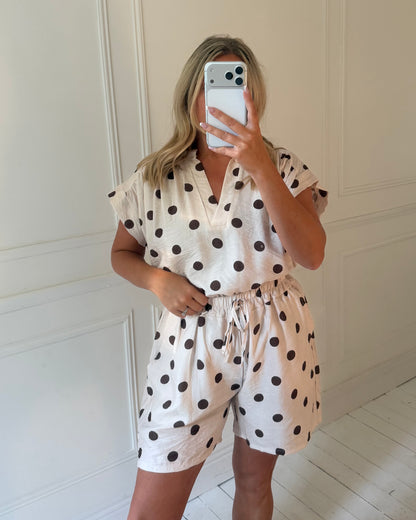 POLKA DOT SHORT CO-ORD SET