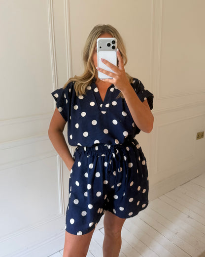 POLKA DOT SHORT CO-ORD SET