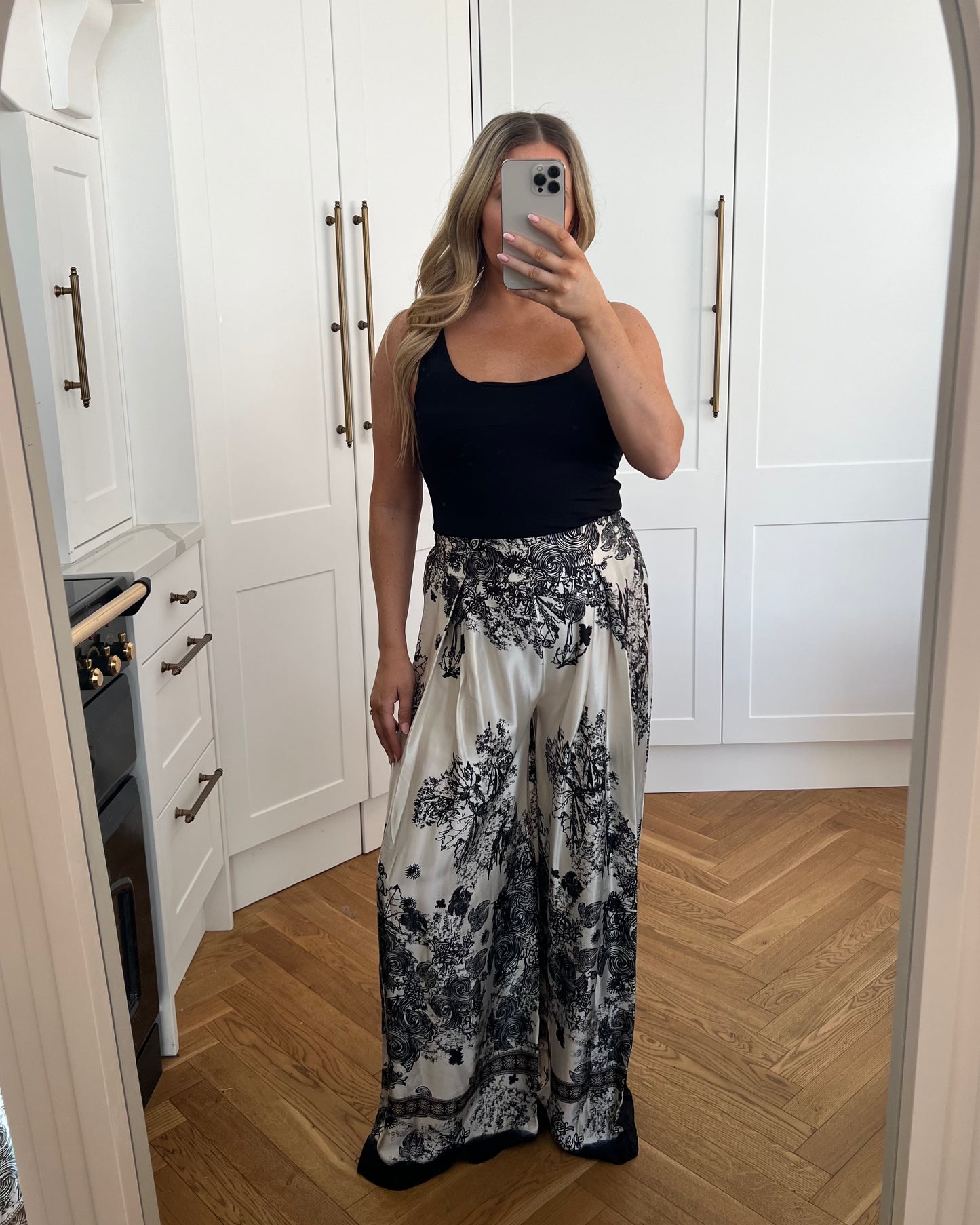 WIDE LEG SATIN TROUSERS