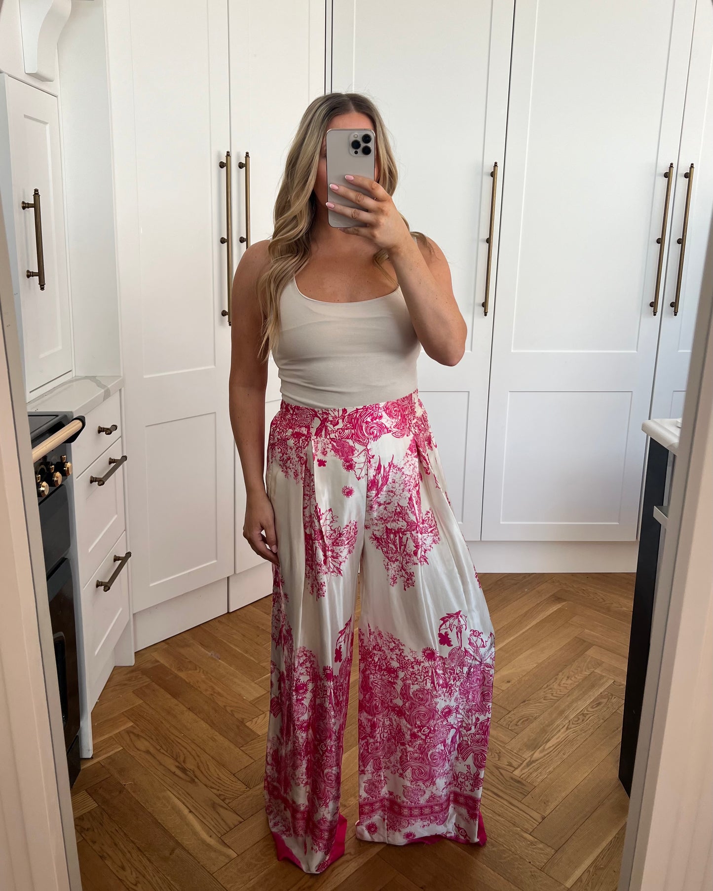 WIDE LEG SATIN TROUSERS