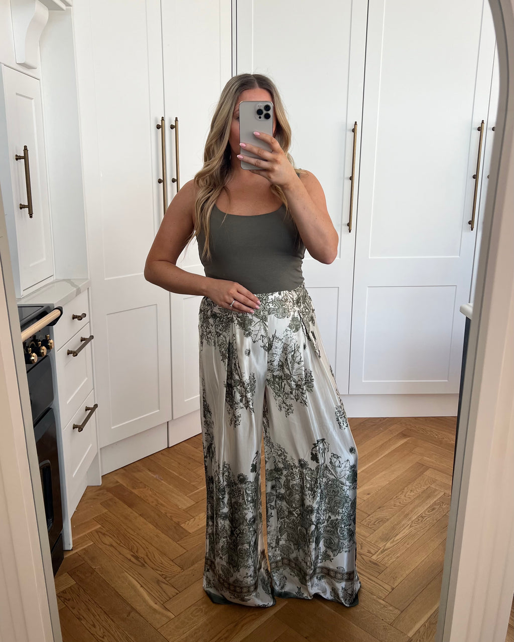 WIDE LEG SATIN TROUSERS