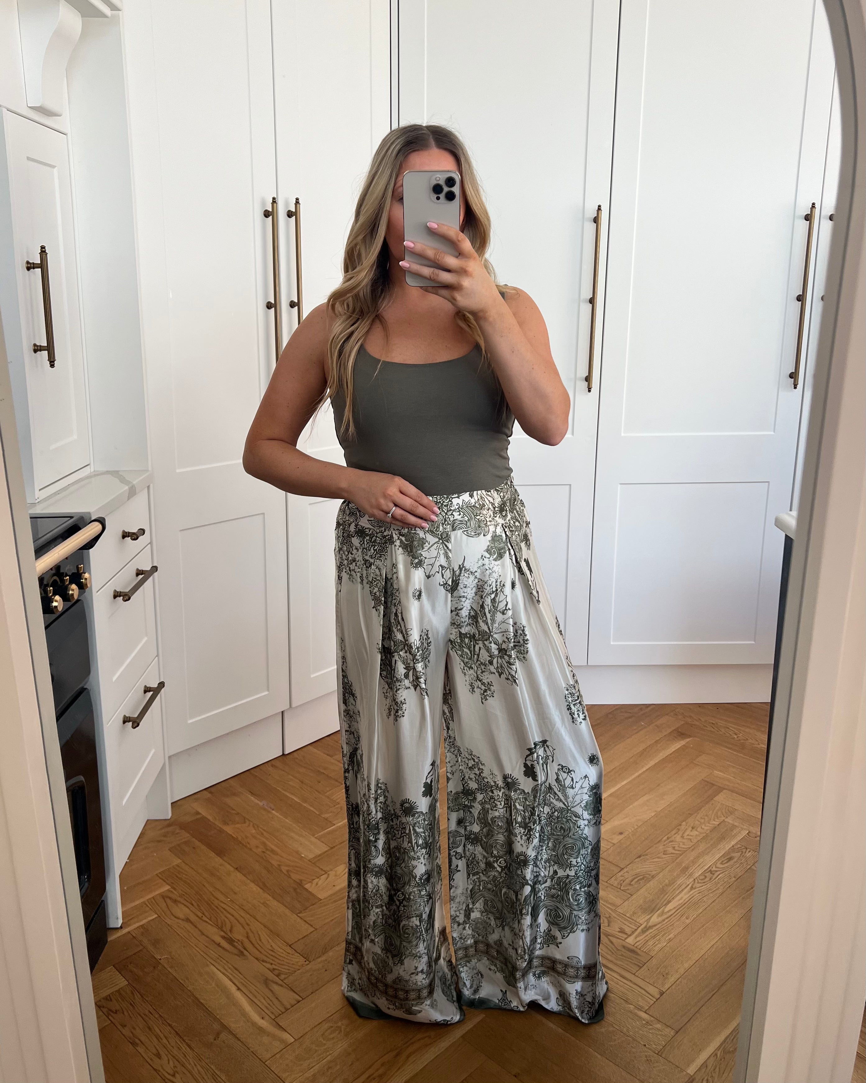 WIDE LEG SATIN TROUSERS
