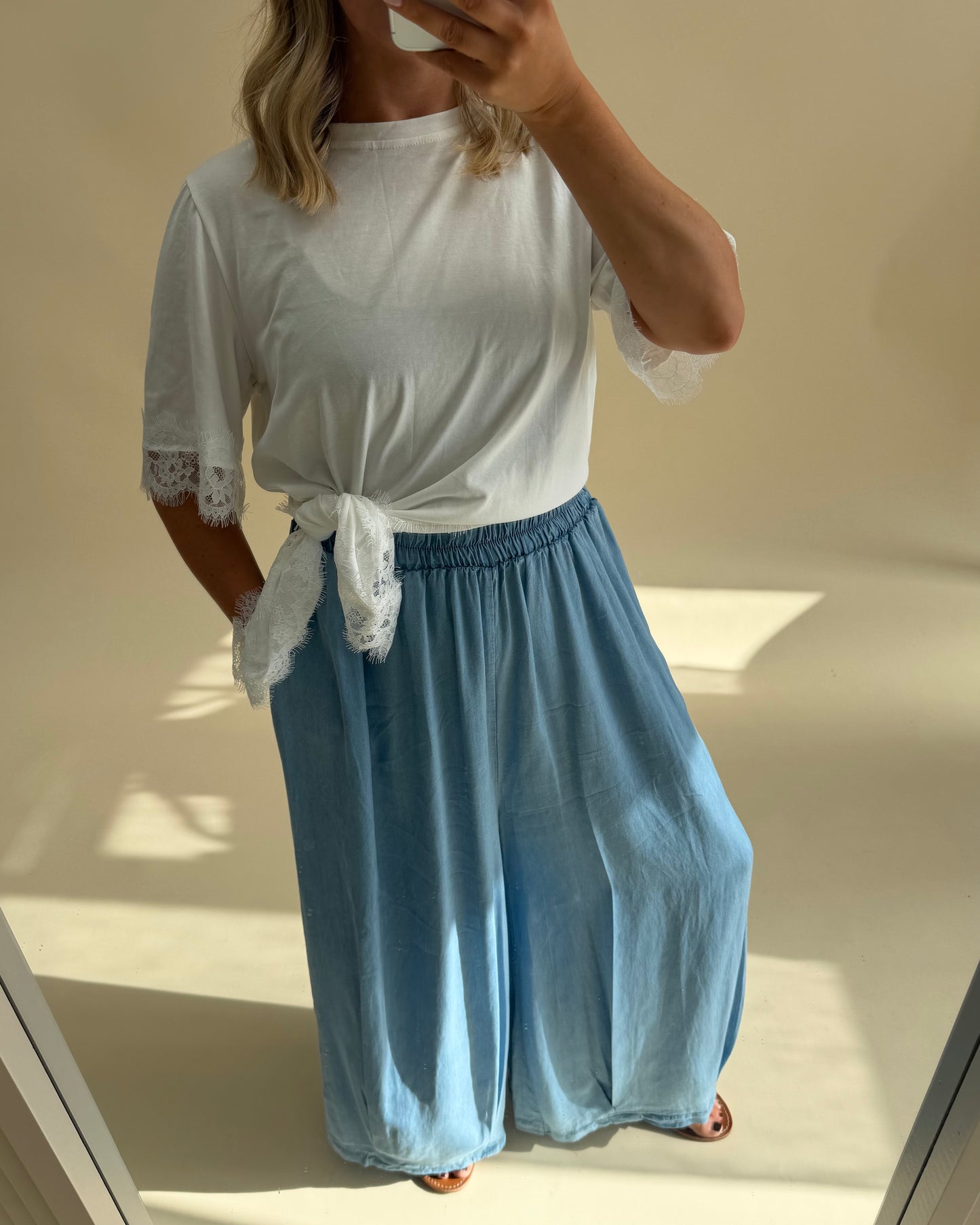 WIDE LEG CULOTTES - 100% TENECL