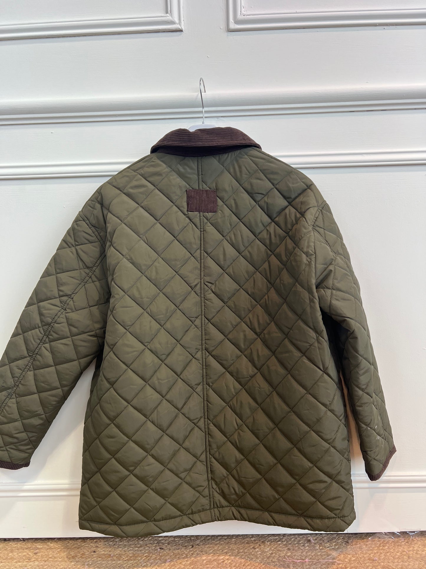 QUILTED JACKET WITH CORD COLLAR