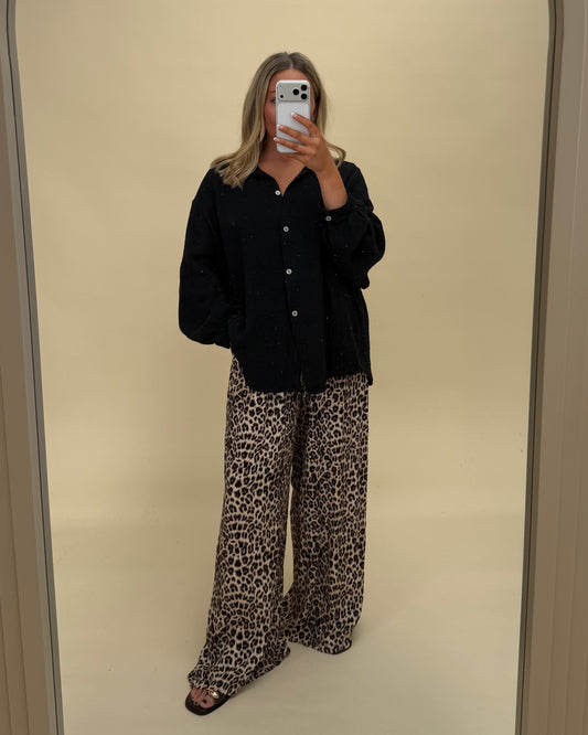 LIGHT WEIGHT LEOPARD TROUSERS